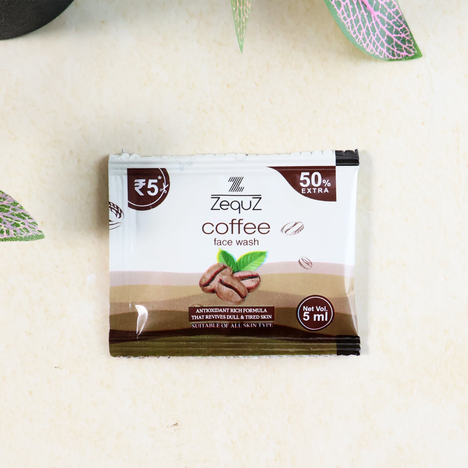 Zequz Coffee Face Wash Sachet (5 Ml  1 Pc)