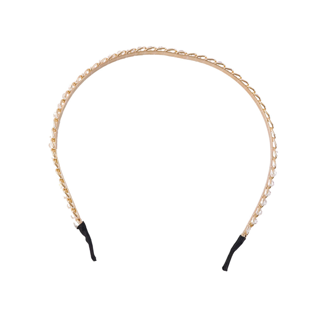 Elegant Crystal Studded Metal Hair Band (1 Pc)