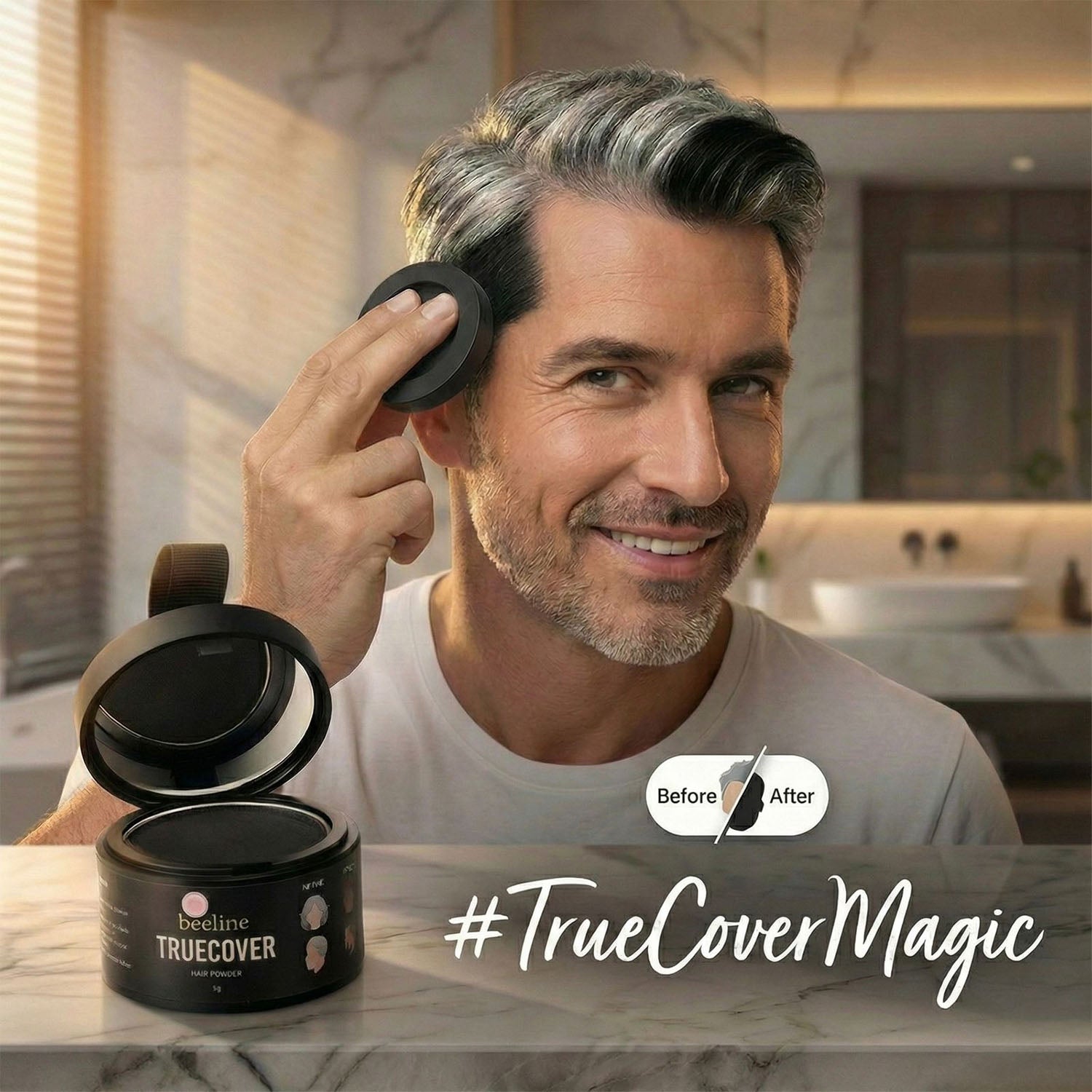 Magic Hairline Color Powder (1 Pc 4 Black Color)