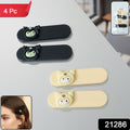 Cute Cartoon Character Decorative Hair Clips Set (4 Pc)