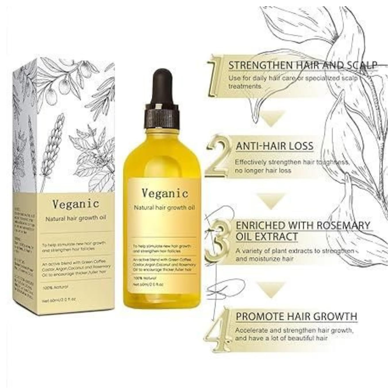 Multi-Purpose Hair Growth and Skin Care Oil (Pack of 2)