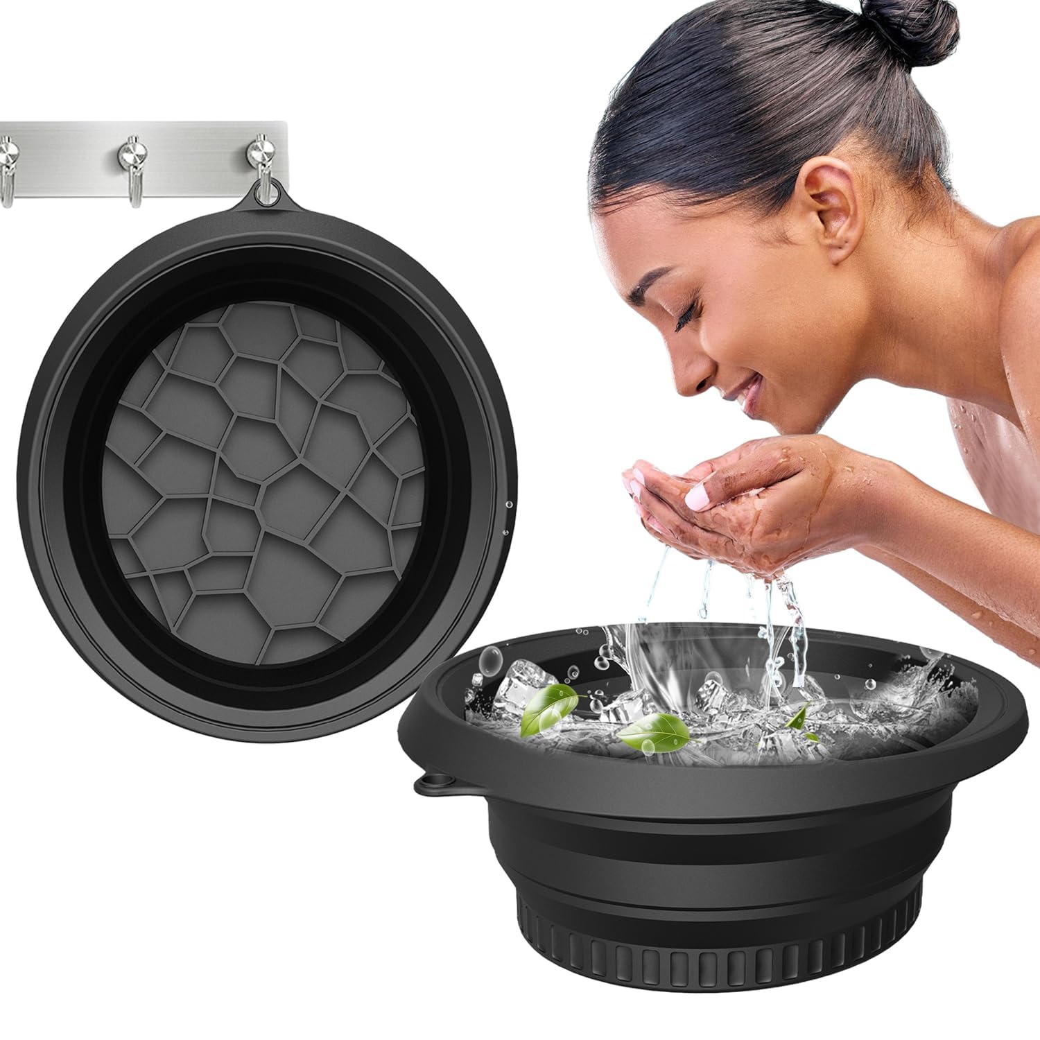 Face Bowl for Ice with Built-In Ice Tray