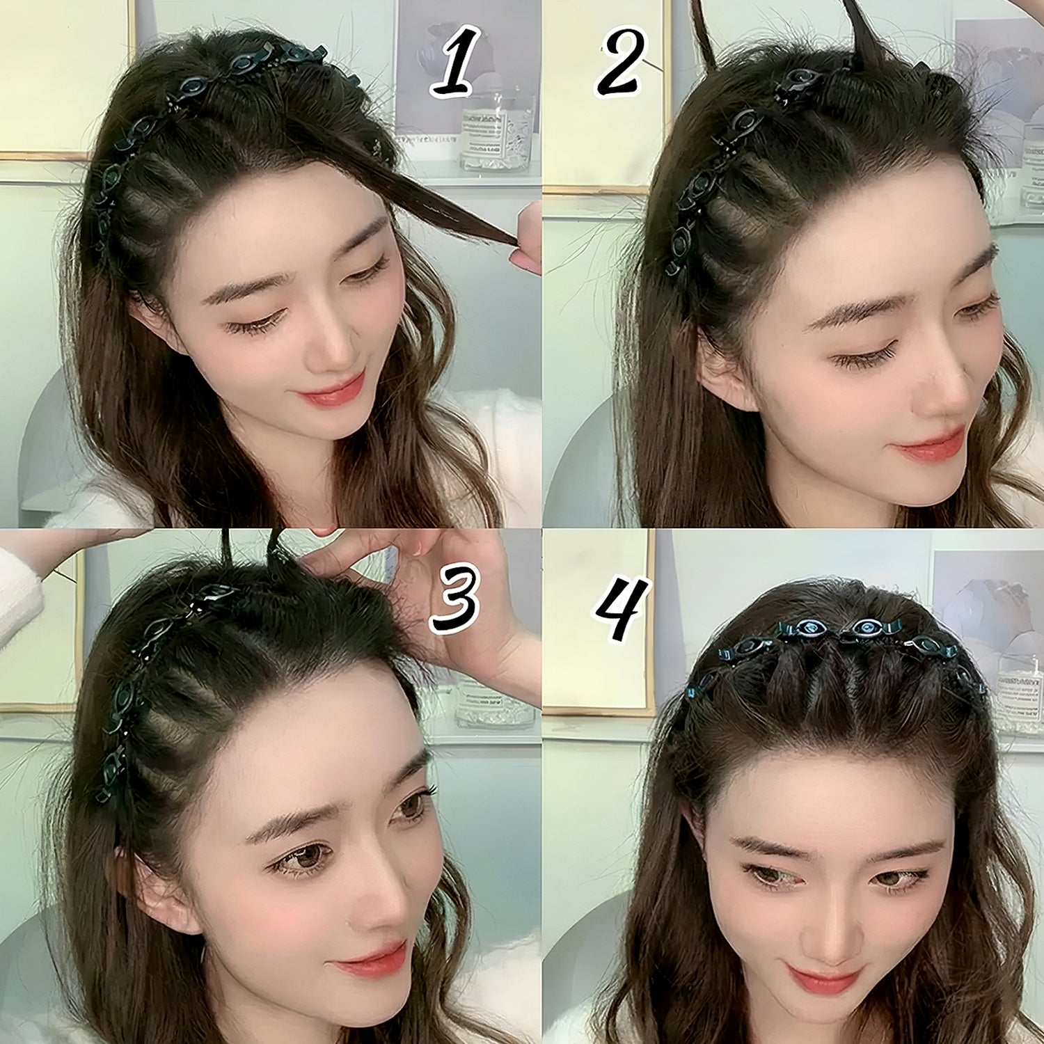 Adjustable Clip-on Hair Styling Headband (1 Pc)