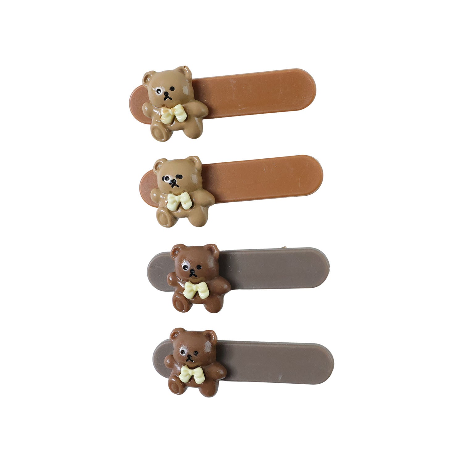Cute Teddy Bear Decorative Hair Clips (4 Pc)