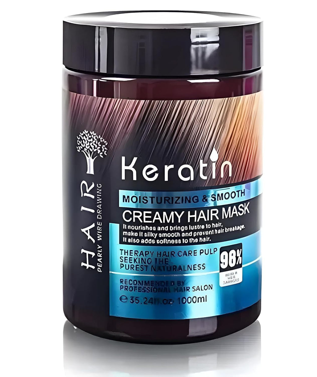 Keratin Cream Hair Mask, Moisturizing & Smoothing (800 Grm)