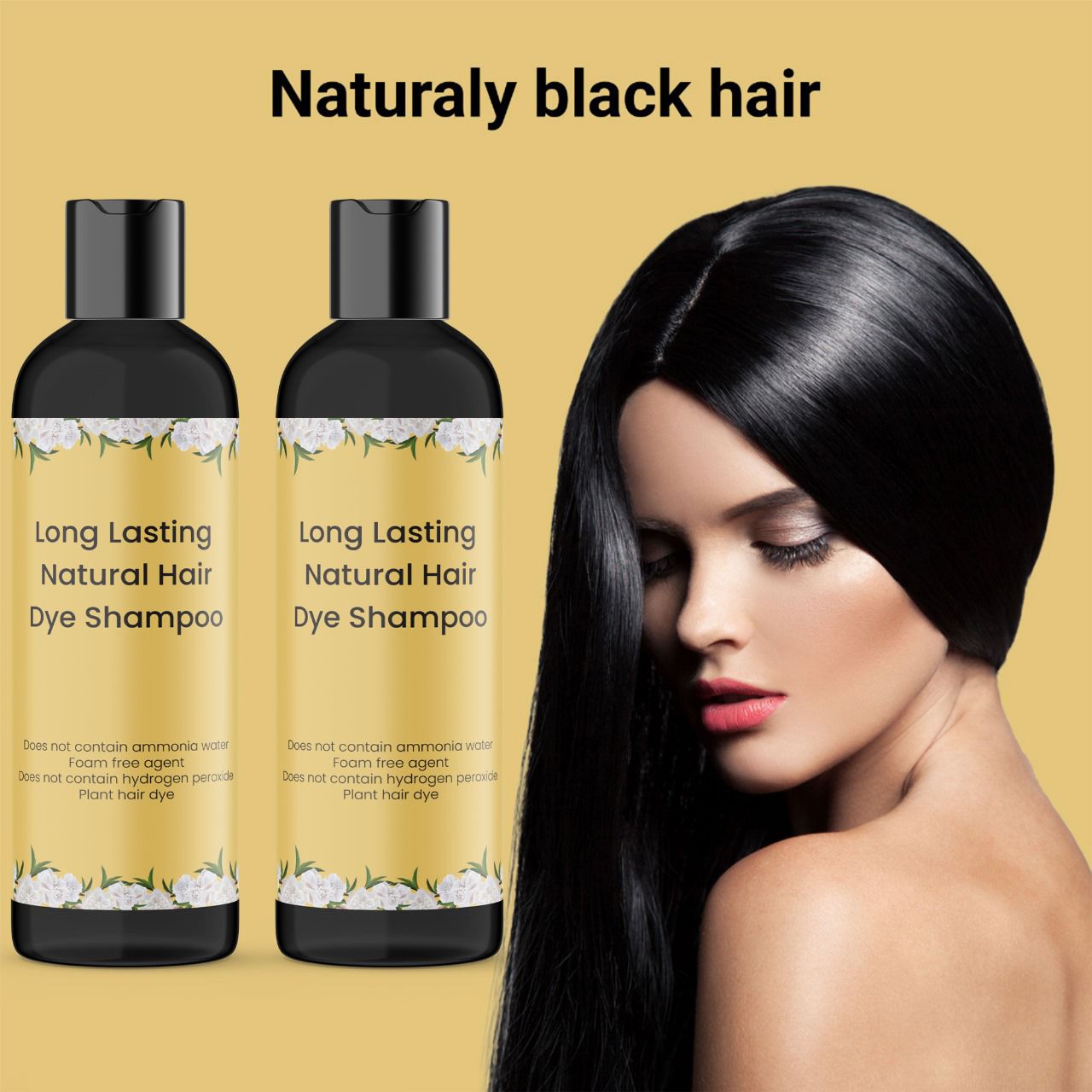 Long Lasting Natural Hair Dye Shampoo - (Pack Of 2)