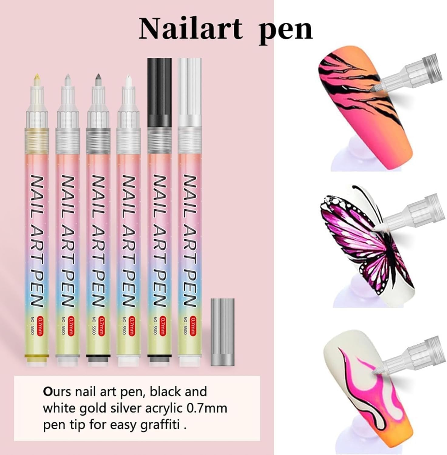 12 Colors 3D Nail Art Pen Set
