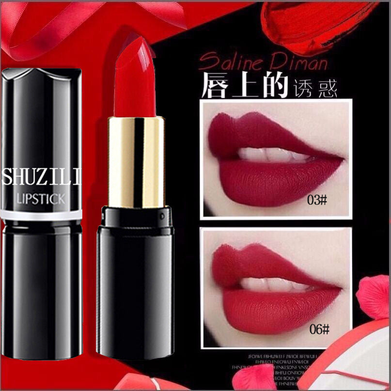 Shu Zili Round Tube Lipstick Moisturizing Moisturizing Easy To Color And Not Easy To Fade Cosmetics Wholesale One-piece Delivery