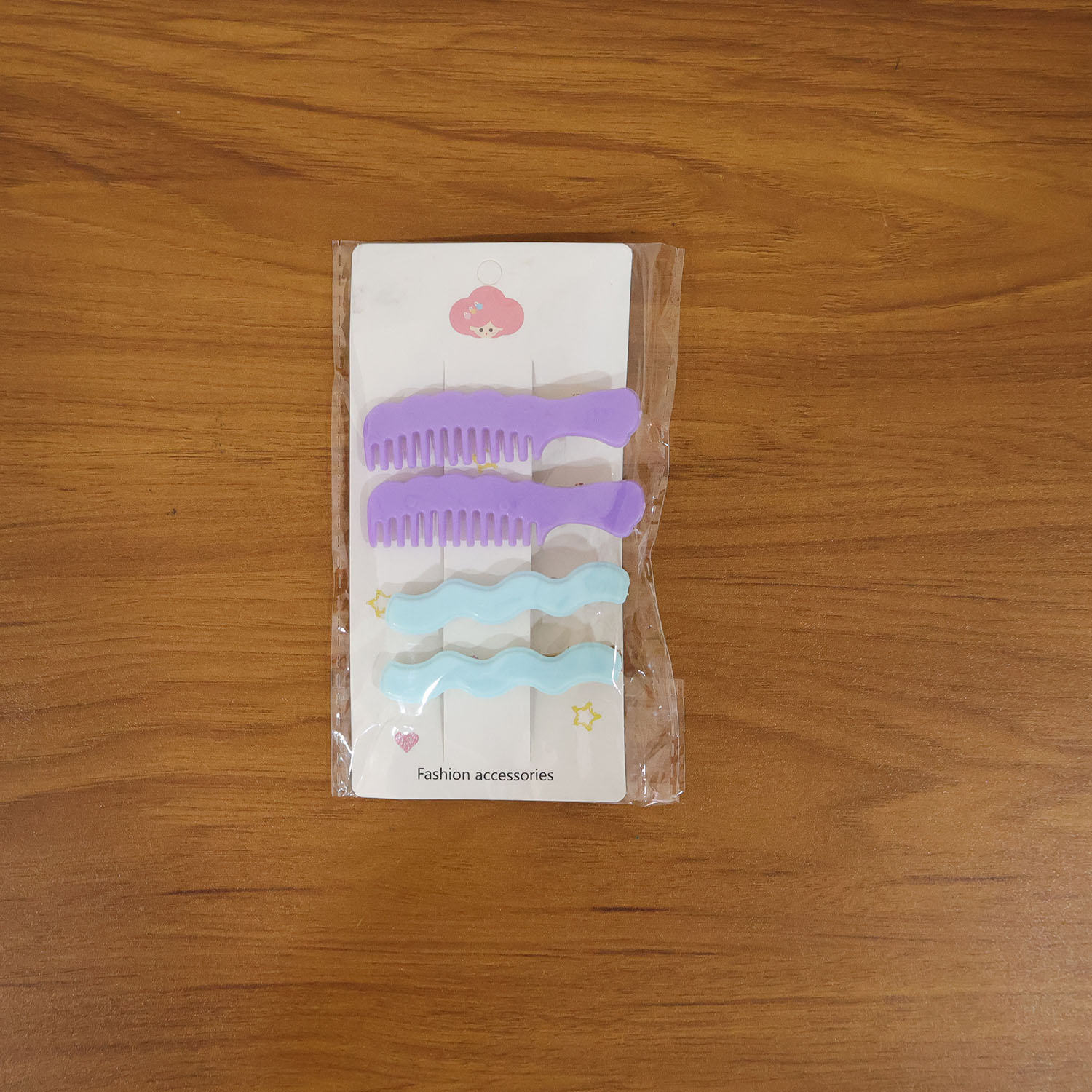 Comb-shaped Hair Clips Set For Girls  Women  Stylish Hair Pins (4 Pc )
