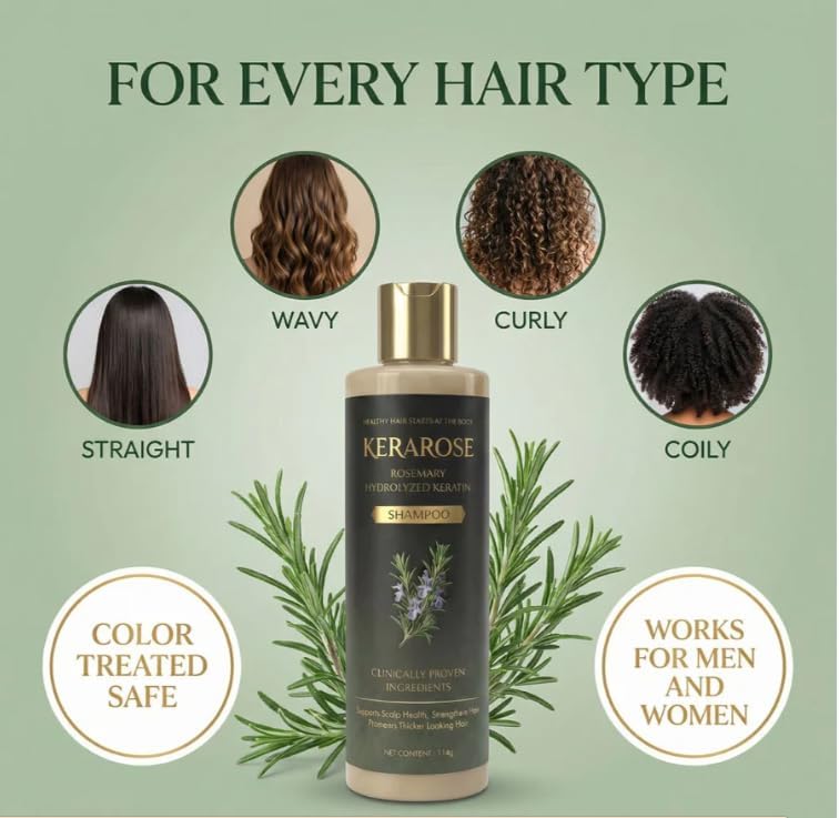 Kerarose Rosemary Shampoo For Hair Growth (Buy 1 Get 1 Free)