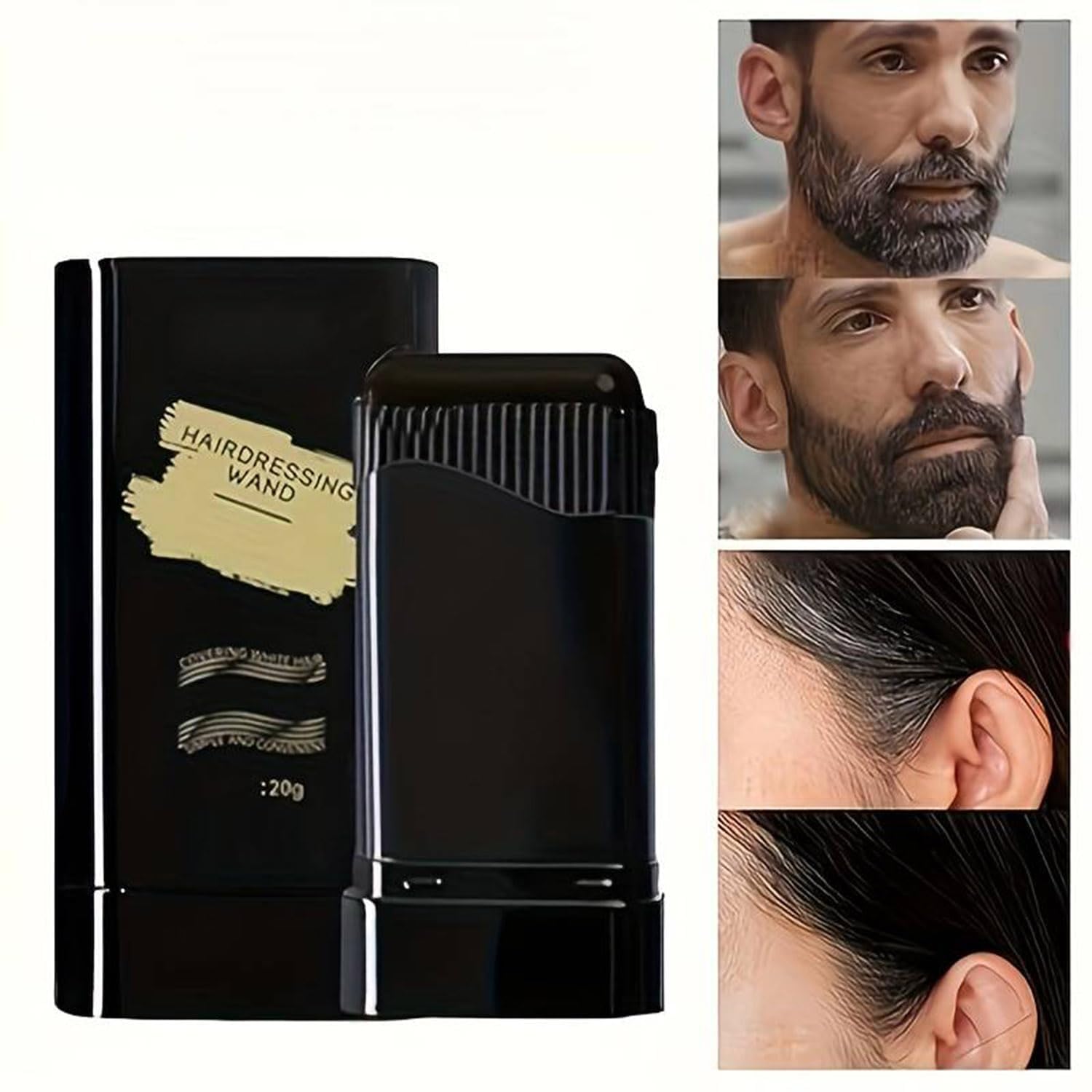 Hair Color Stick for White Hair Coverage Waterproof and Sweat Proof Hair Dye Touch Up