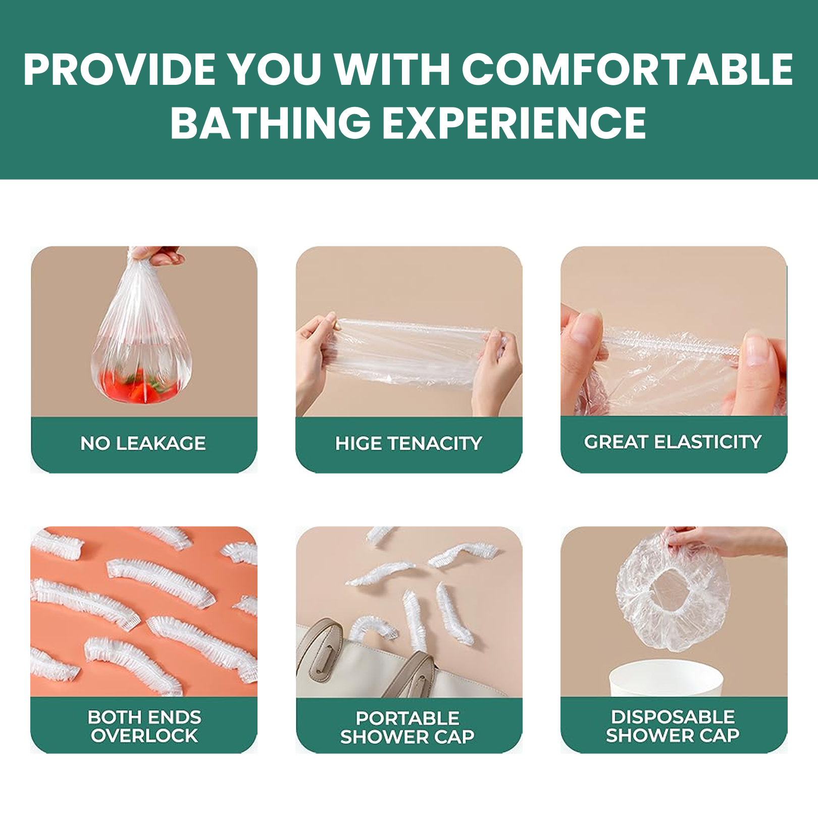 Disposable Shower Caps For Women (20 Pc)