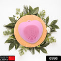 6996 Waterproof Face Wash Brush Face Scrubber Facial Cleansing Brush Exfoliating Silicone Face Hot Compress Scrubber Cleaning For Deep Skin Care Heart Shaped For Women For Home