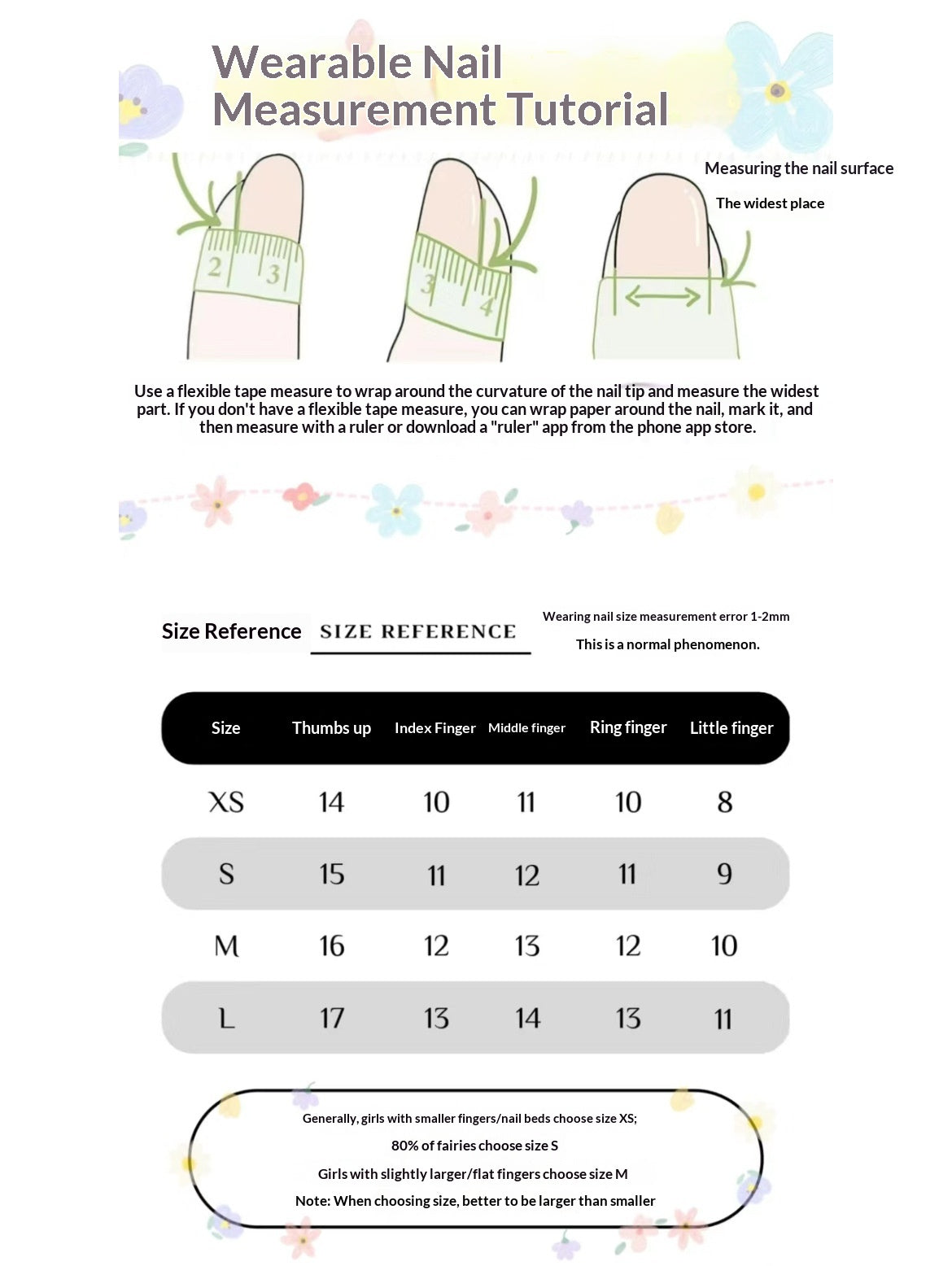 Wearable Nail Stickers For Girlsremovable Design