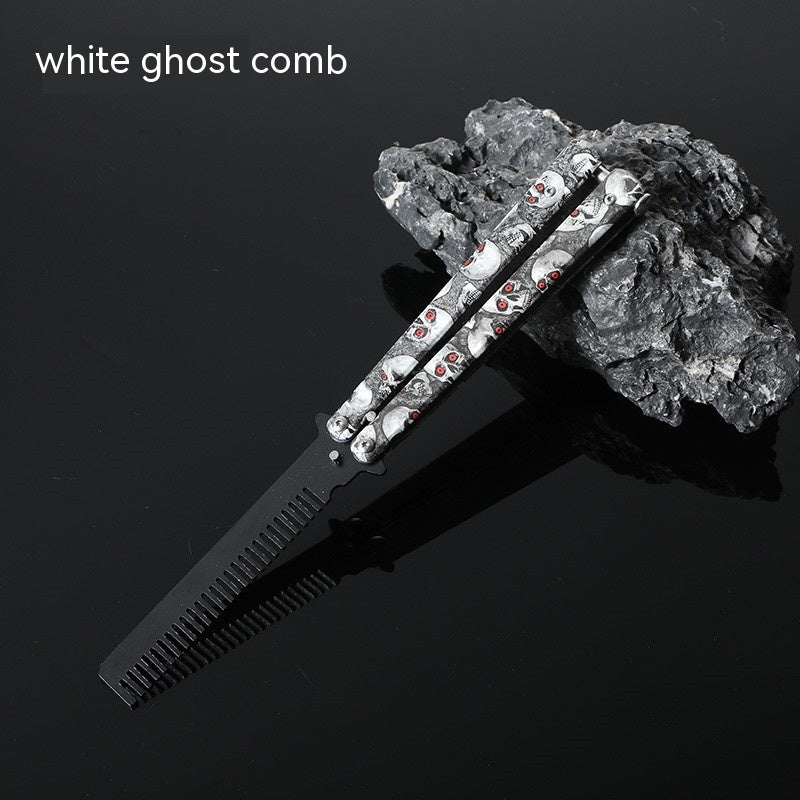 Butterfly Comb Folding Training Knife Stainless Steel Swing Knife