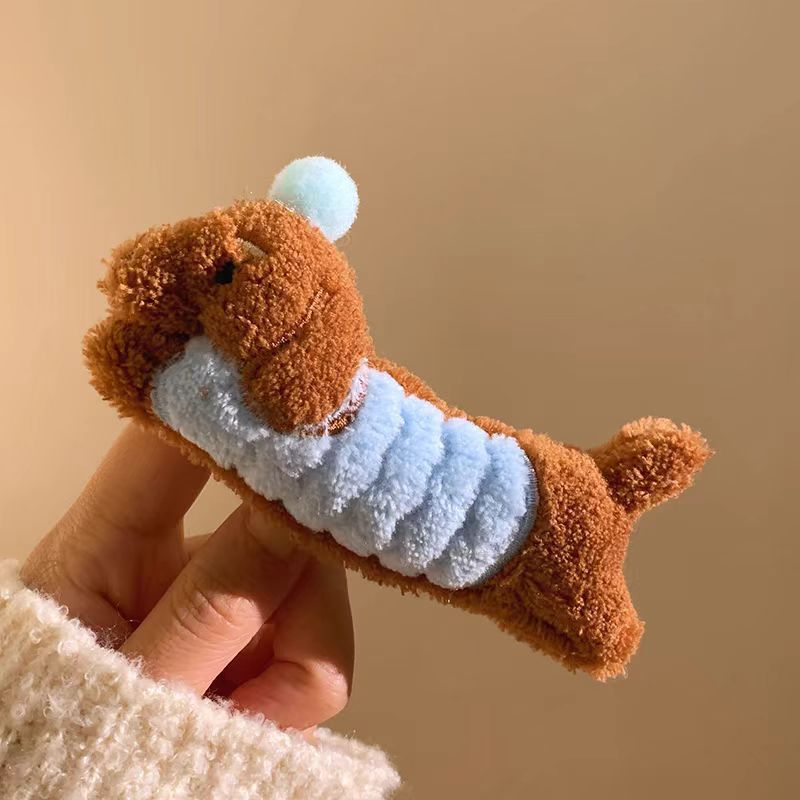 Cute Sausage Puppy Barrettes Female Side Bangs