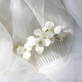 Ceramic Flower Hair Comb Bridal Headwear