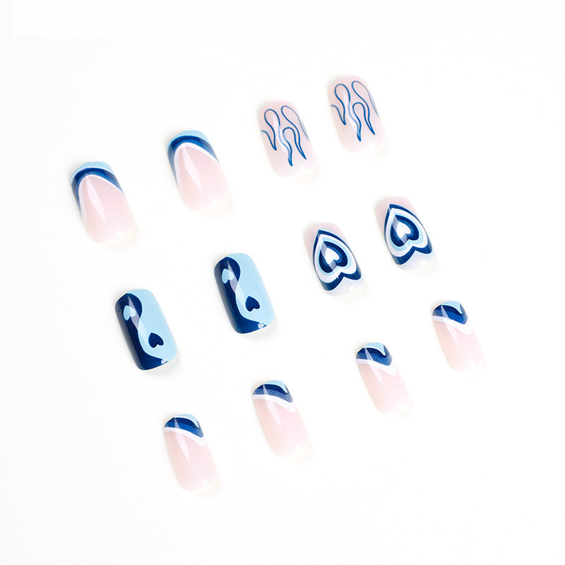 Blue Flame Yin And Yang Love Wear Armor Nail Stickers