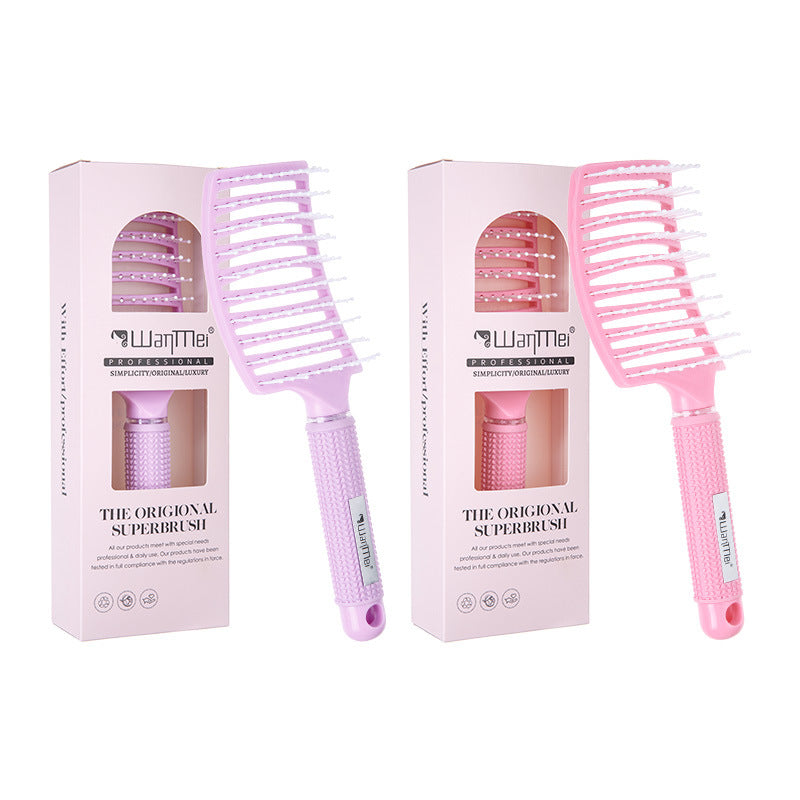 Jelly Color Large Hair Curling Comb Anti-hit