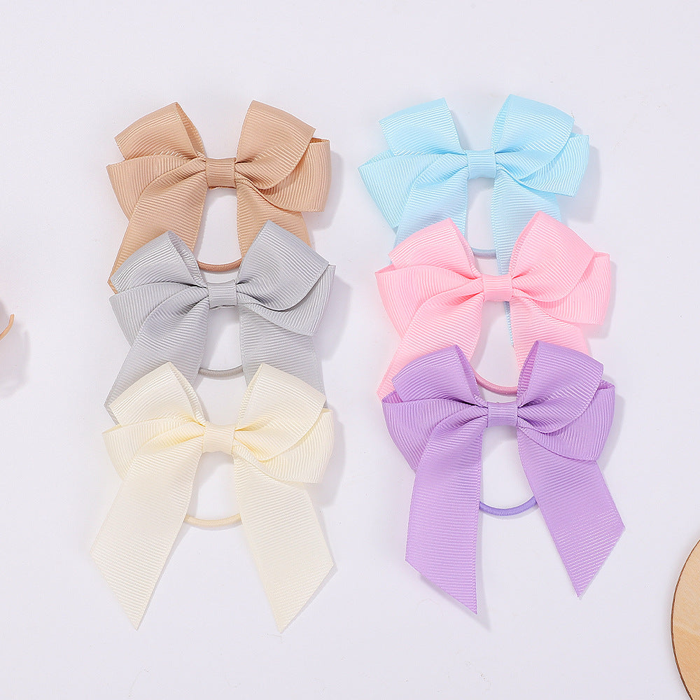 Handmade Baby Double-layer Polyester Ribbon Satin Bow Children's Hair Clip Accessories