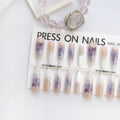Chinese Style Traditional Butterfly Oval Almond Prefabricated Nail Art
