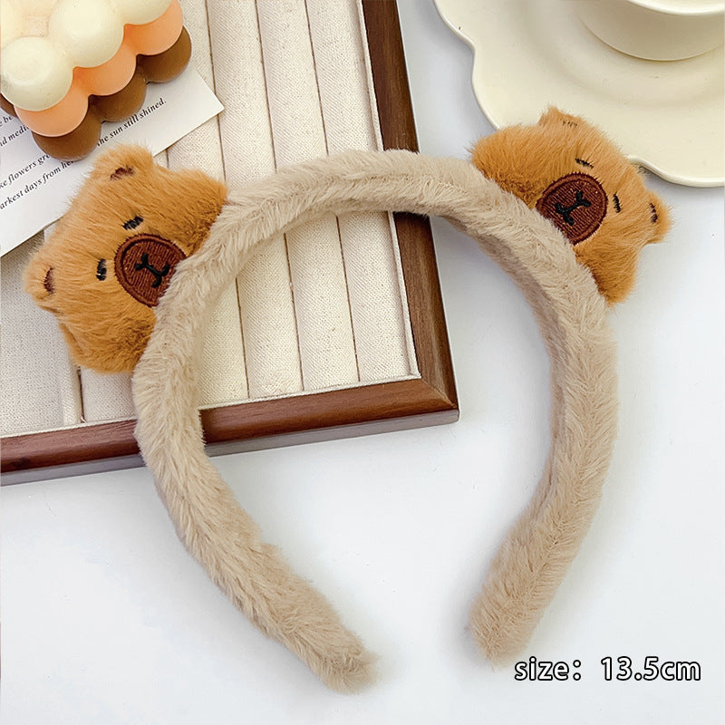 Children's Cartoon Plush Large Intestine Headdress Barrettes