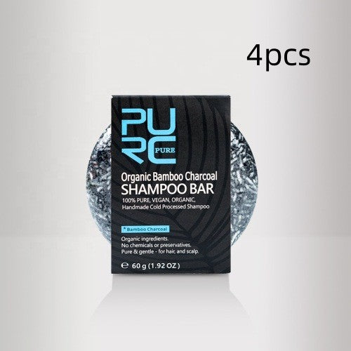 PURE Hand-Extracted Soap Shampoo Bamboo Charcoal Shampoo Soap