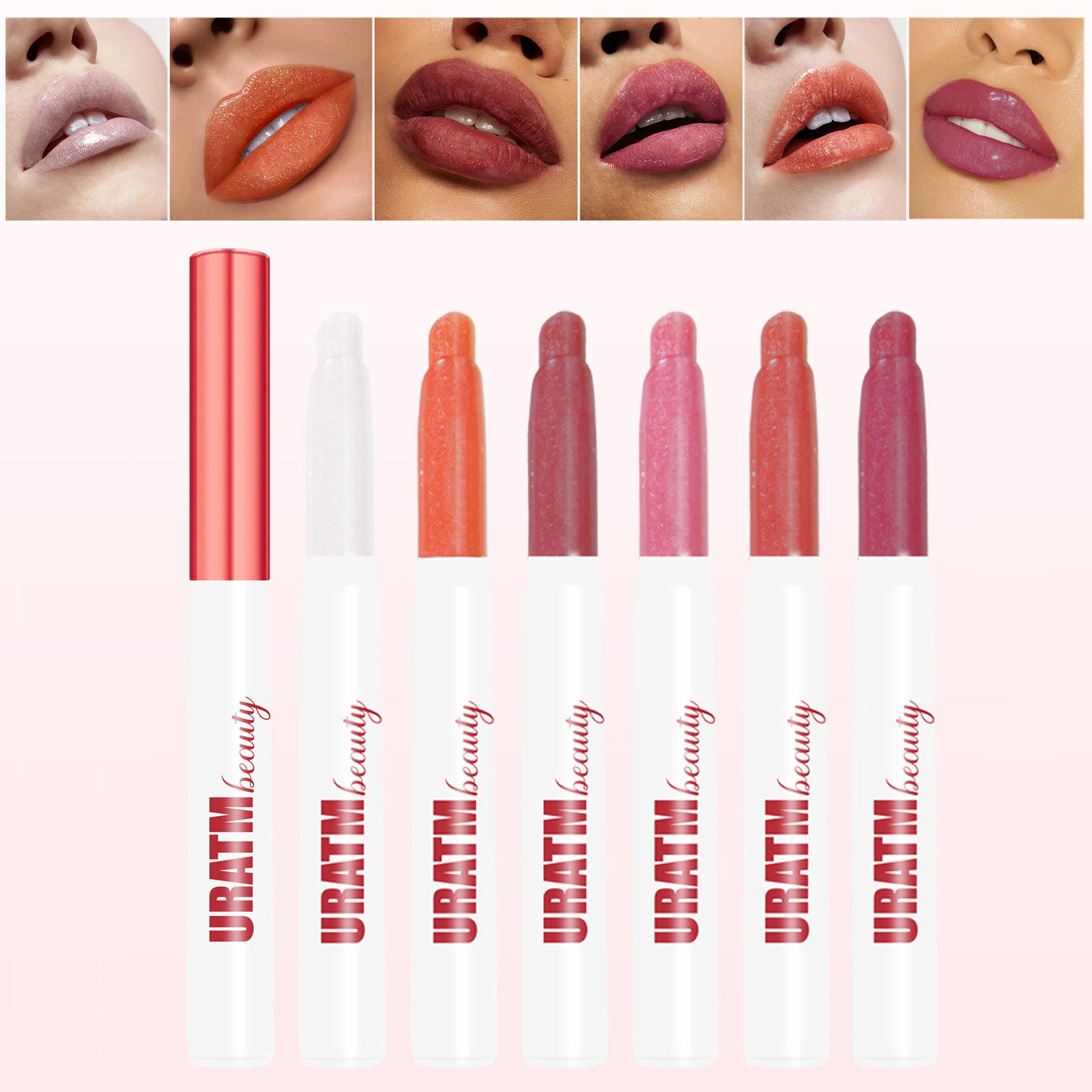 Makeup Six-color Transparent Moisturizing Lipstick With Thin And Glittering Nourishing Moisturizing Waterproof