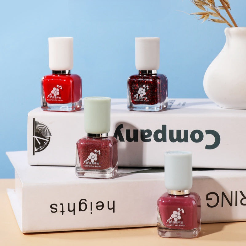Wutering Water-based Quick-drying Baking-free Long-lasting Tearable Popular Color White Fragrance-retaining Nail Polish