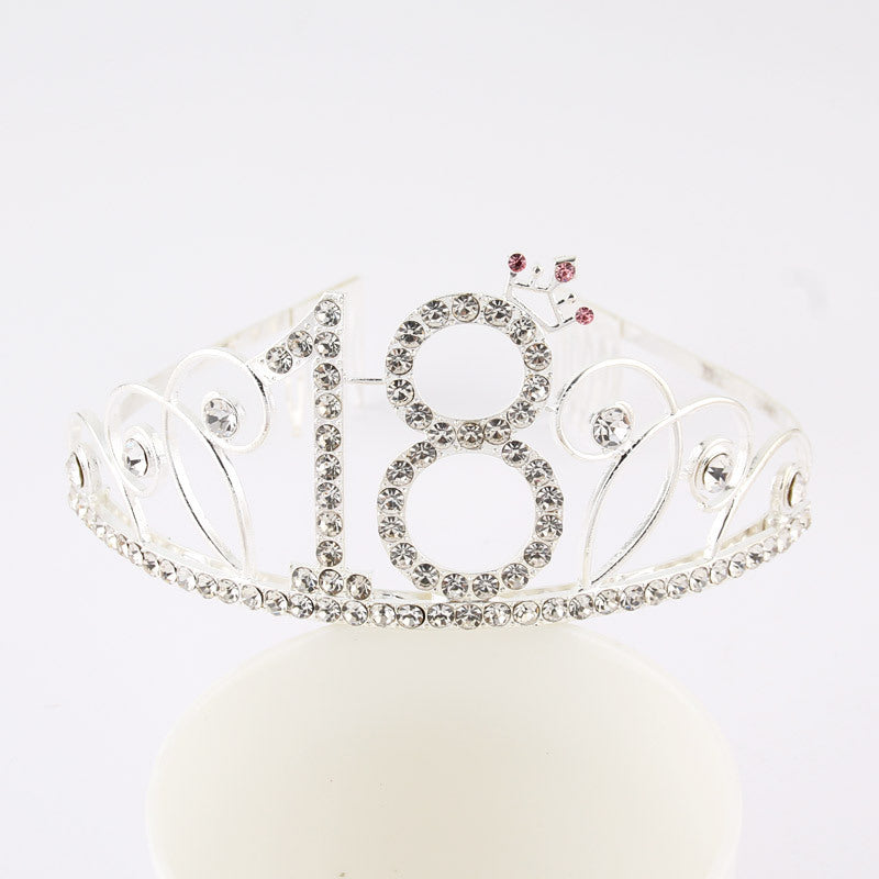 Creative Diamond Alphabet Headdress Birthday Hair Accessories