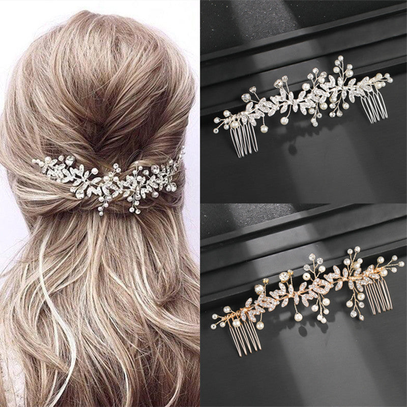 Silver Flower Headwear Insert Comb