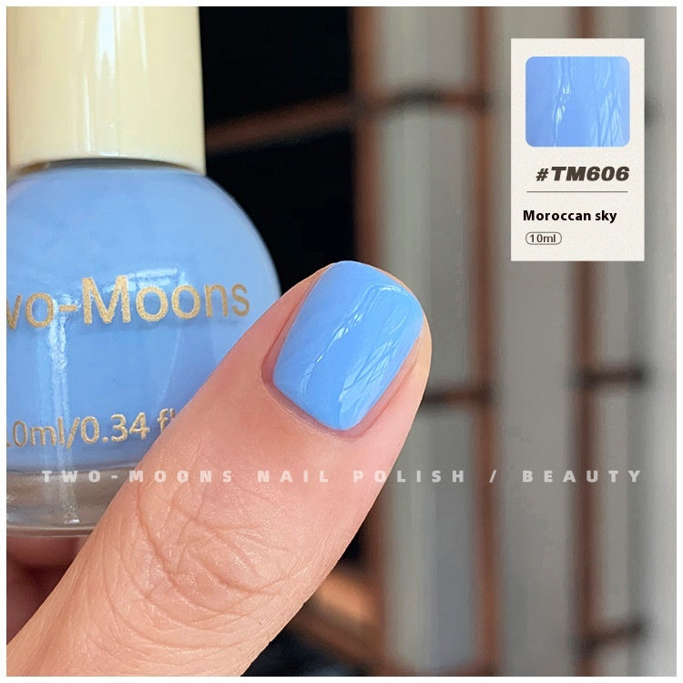 Two-Moons Pure Color Sequins Nail Polish Baking-free And Tear-free