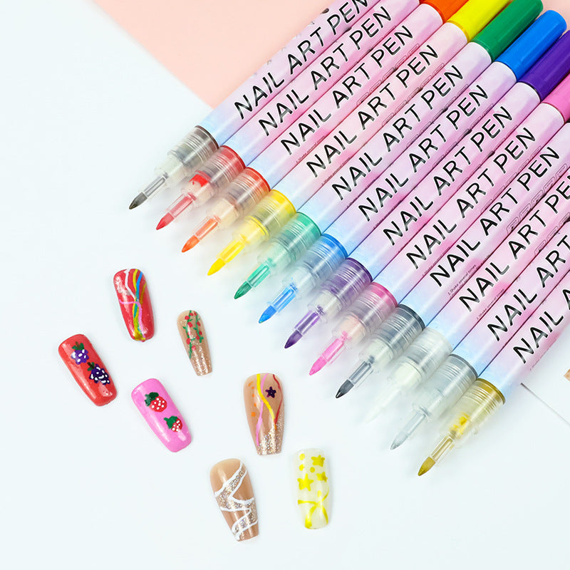 Nail Art Enhancement Acrylic Pigment Paint Pen DIY Modeling Cable