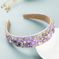 Diamond Resin Flower Cloth Wide Brim Headband