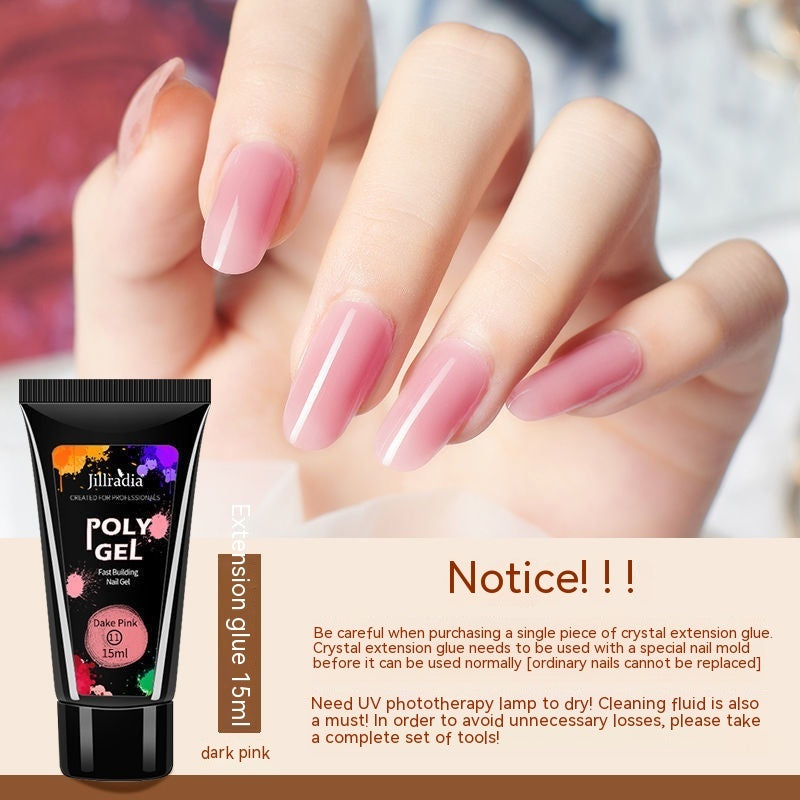 Crystal Extended Glue Nail Beauty UV