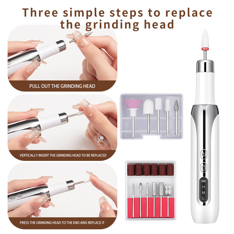 Large Screen Display Charging Electric Portable Nail Piercing Device
