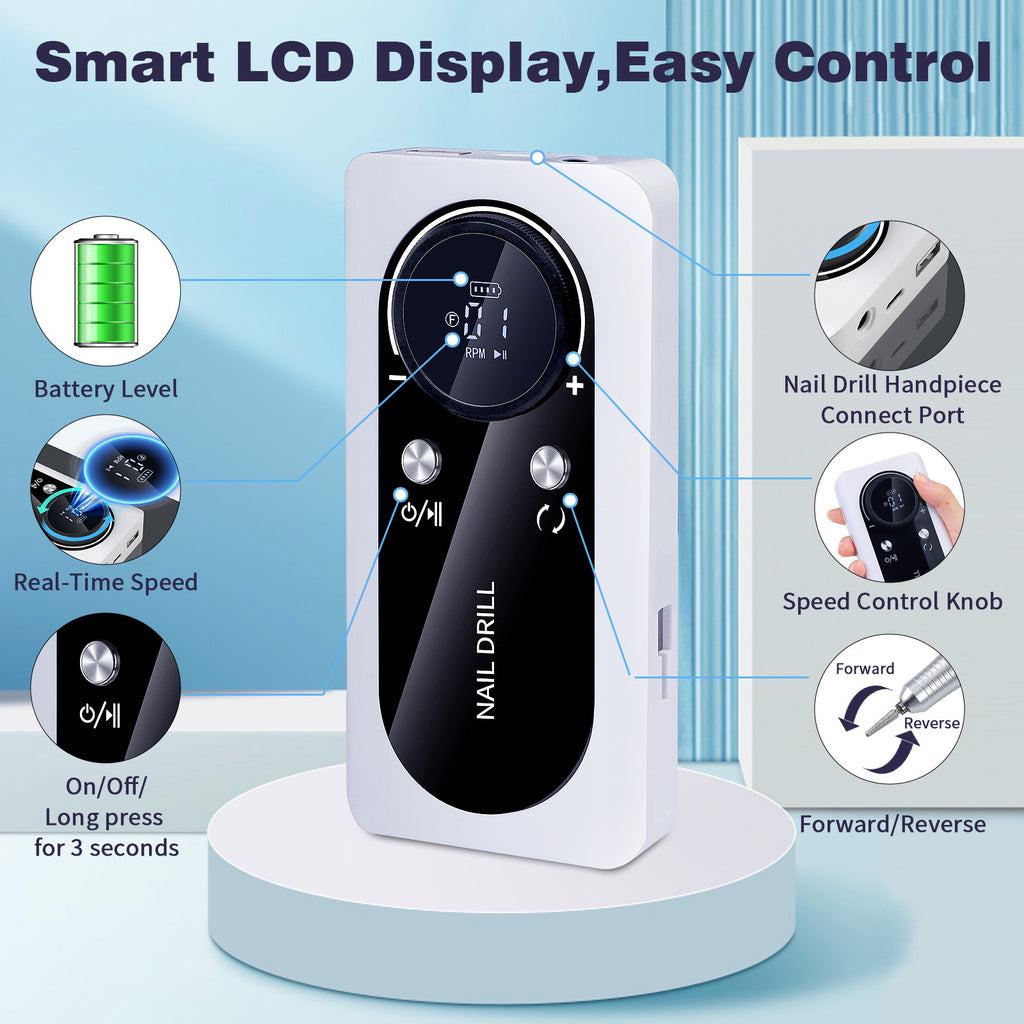 Professional Nail Beauty Polish Removing Grinding Machine Charging Portable