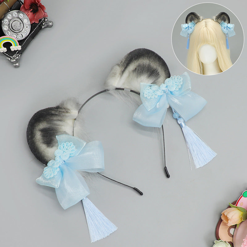 Ancient Style Han Chinese Clothing Tassel Lolita Chinese Style Panda Animal Ears Headband