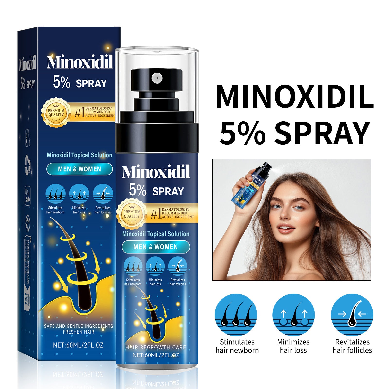 Minoxidil Relieve Hair Thinning And Moisturizing Hair Care Spray
