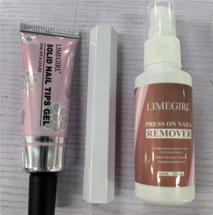 LimeGirl Manicure Solid State Nail Tip Wear Nail Glue