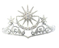 Fashion Star And Moon Diamond Crown Tiara