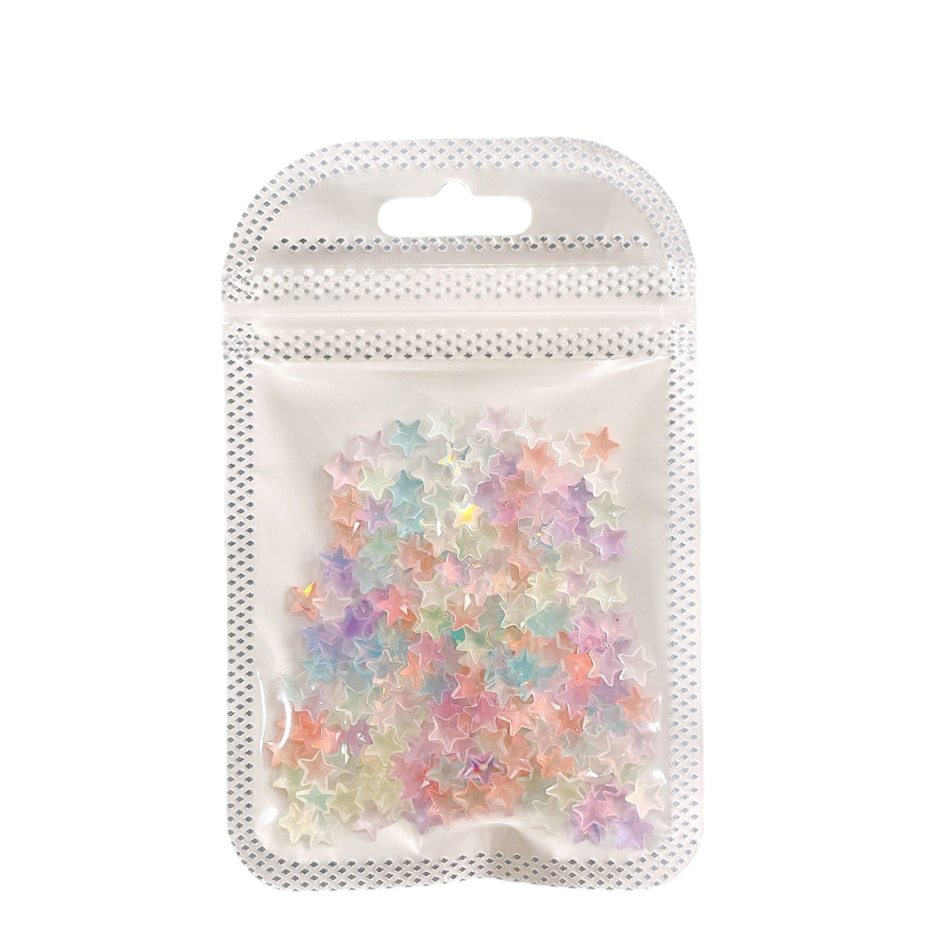 New Online Red Ice Transparent Colorful Five-pointed Star Nail Ornament Colorful And Fresh XINGX Diy Resin Nail Accessories