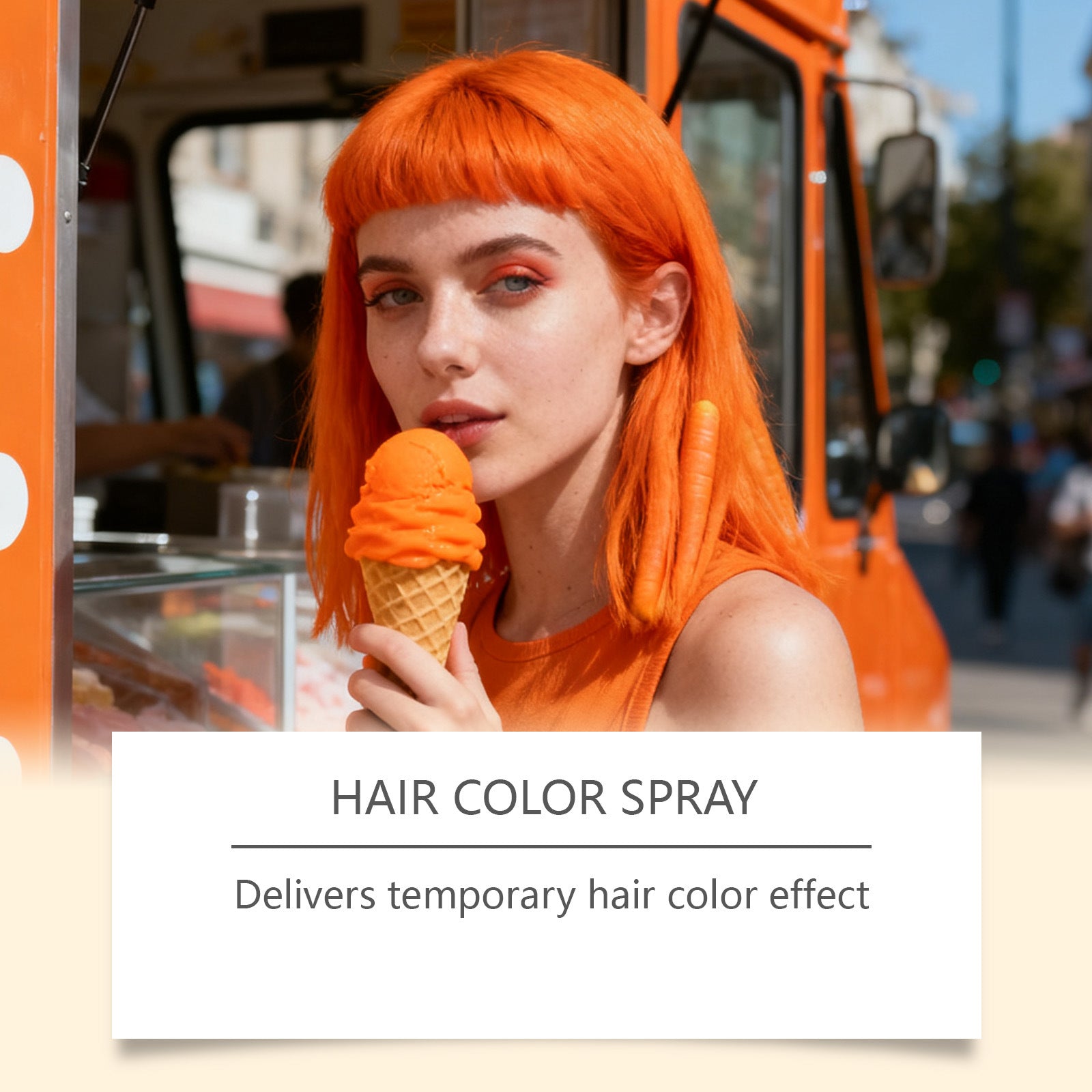 Eelhoe Temporary Orange Hair Spray For Gentle Even Color Correction And A Shiny Uniform Finish