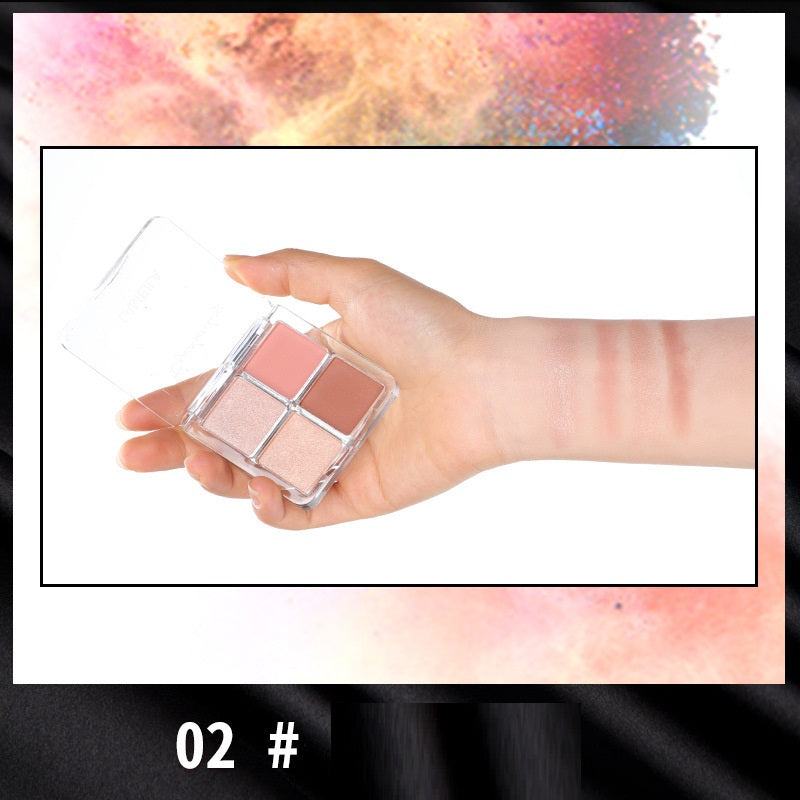 Pearlescent Waterproof Beauty Sequin Four-Grid Eyeshadow