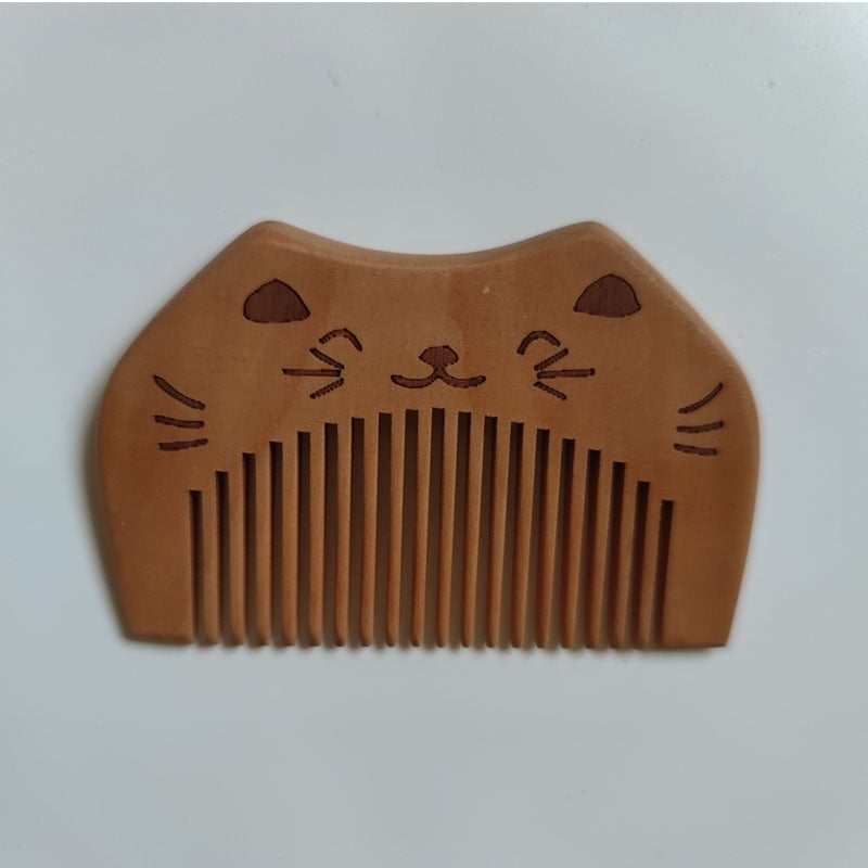 Solid Wood Portable Mahogany Comb