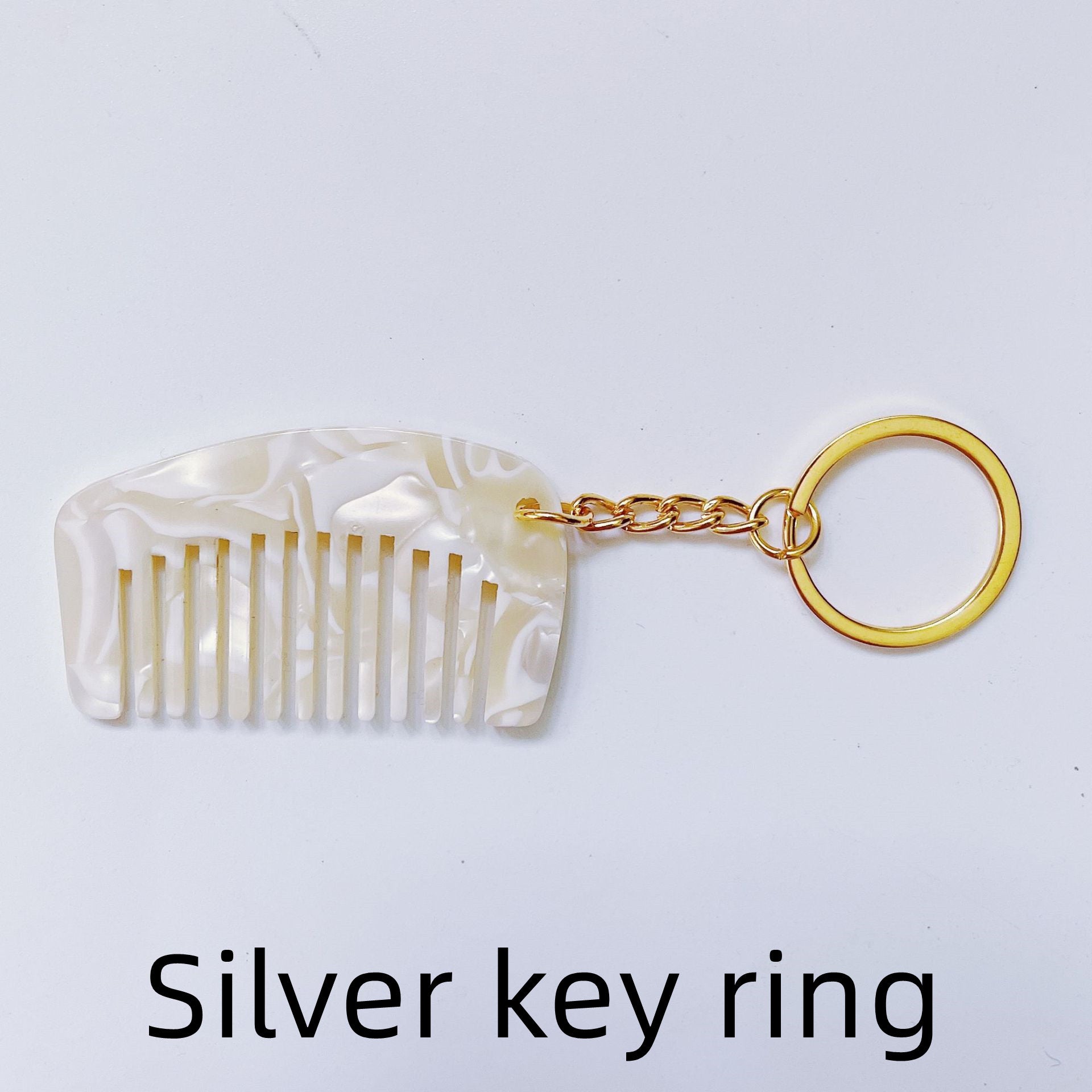 Acetic Acid Plate Mini Comb Key Chain Pendant Portable