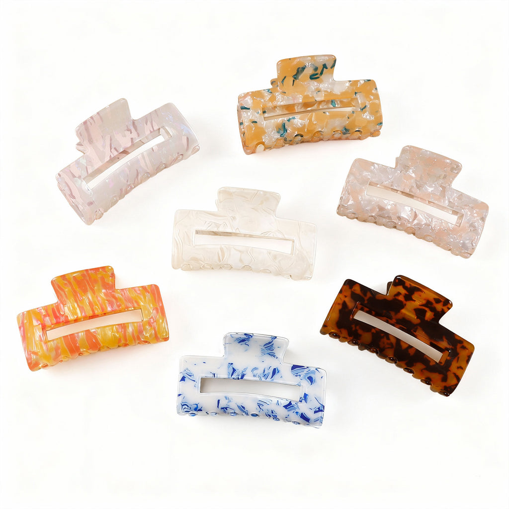 Multi-color Textured Minimalist Chic Versatile Shark Clip