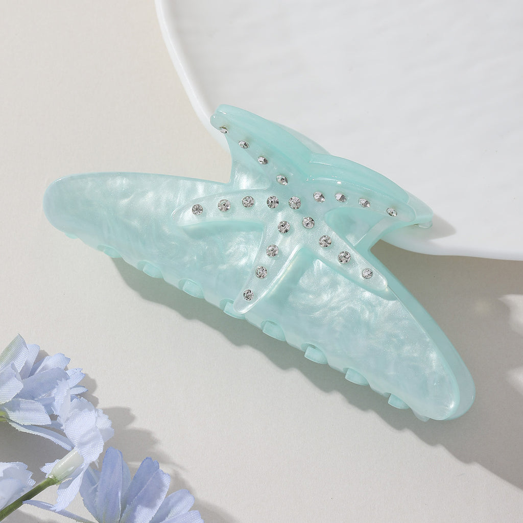 Fantasy Ocean Colorful Spot Drill Starfish Grip Female