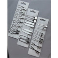 24-piece Cold-Style Set Heart-Shaped Rhinestone Letter Duckbill Hair Clips