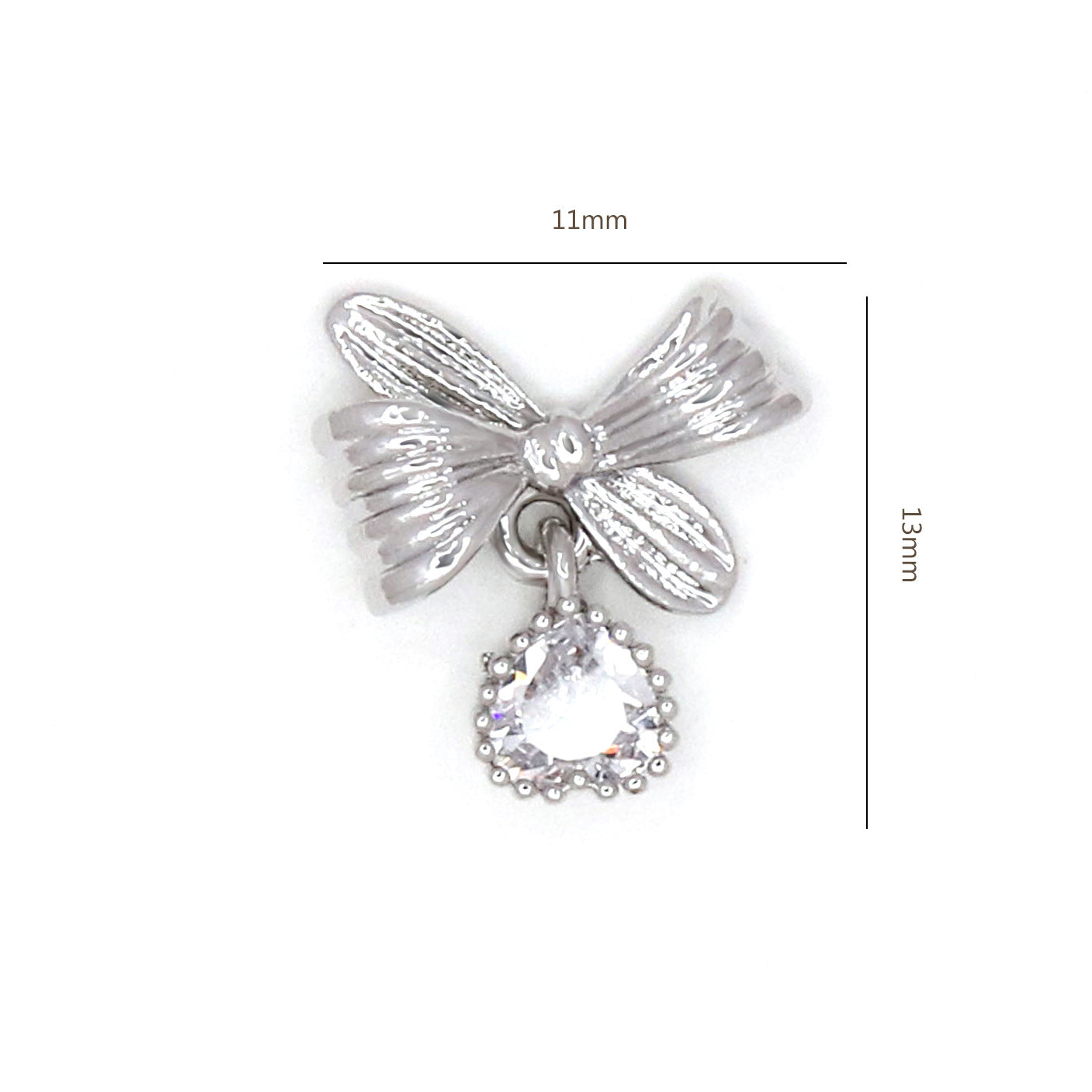 Climate Flowers Bow Zircon Nail Ornament Zircon